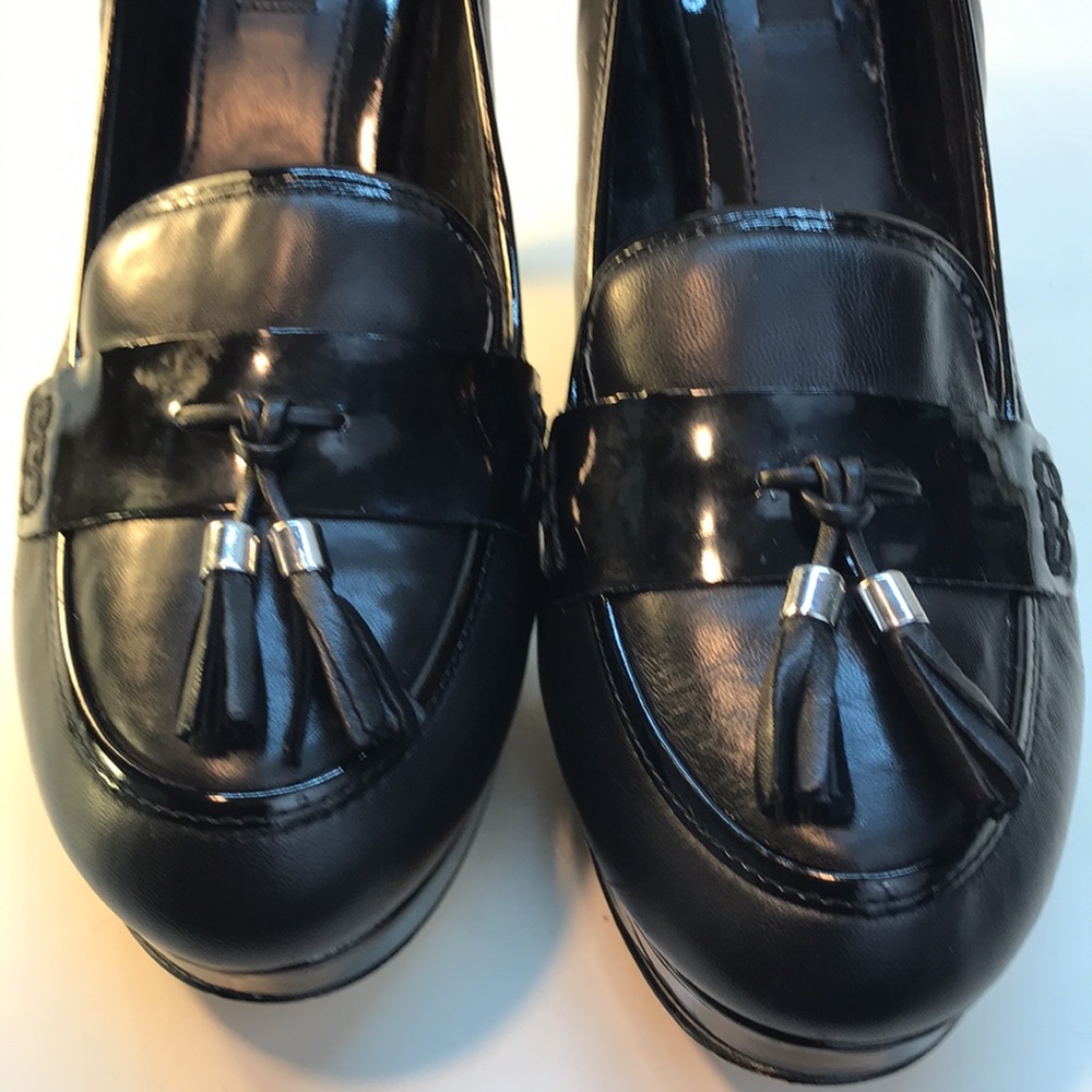 White House Black Market Leather Platform - Picture 2 of 14